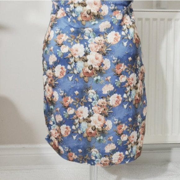 🦋 2 for $20 - Vintage Puff Sleeve Side Sleeve Floral Dress- S - Picture 8 of 12